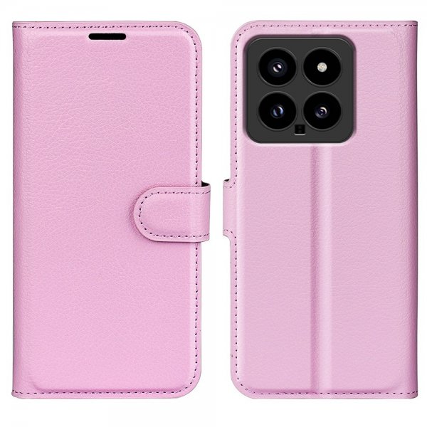 Xiaomi 14 Etui Litchi Rosa