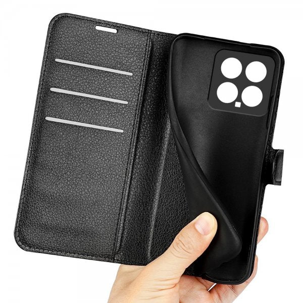 Xiaomi 14 Etui Litchi Svart