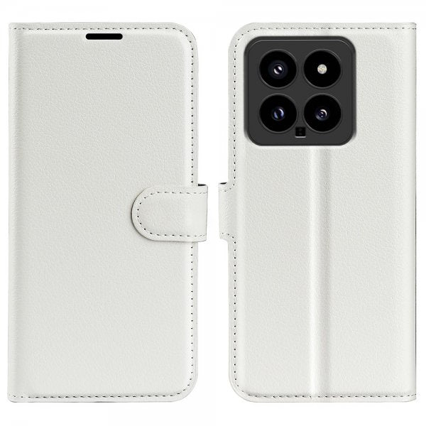 Xiaomi 14 Etui Litchi Hvit