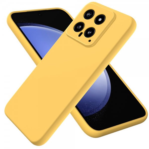 Xiaomi 14 Deksel med Stropp Silikon Gul