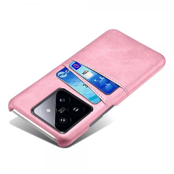 Xiaomi 14 Deksel med To Kortlommer Rosegull