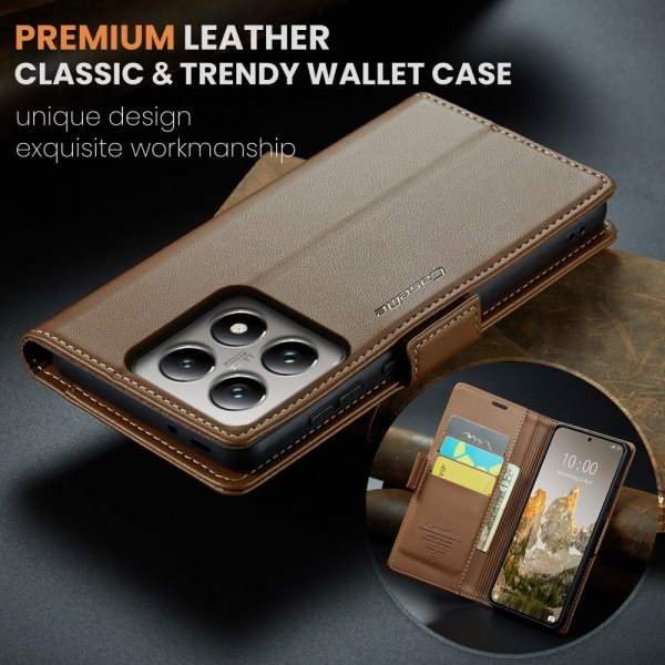 CaseMe Xiaomi 14T Etui 023 Series Brun