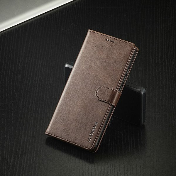 Lc.Imeeke Xiaomi 14T Etui med Kortlomme stativfunksjon Mørkebrun
