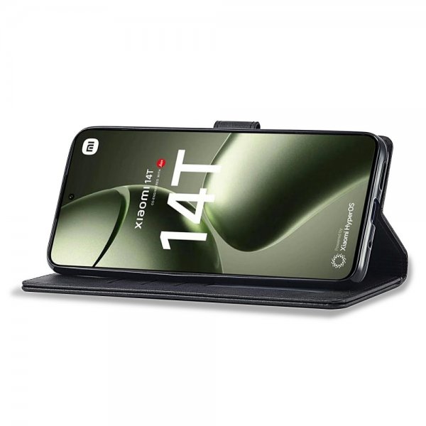 Lc.Imeeke Xiaomi 14T Etui med Kortlomme stativfunksjon Svart