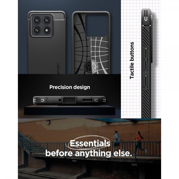 Spigen Xiaomi 14T Deksel Rugged Armor Matte Black