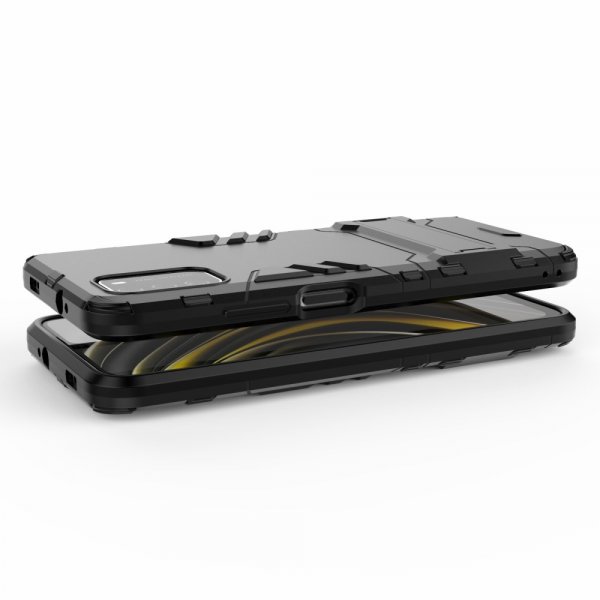 Xiaomi Poco M3 Deksel Armor Stativfunksjon Svart