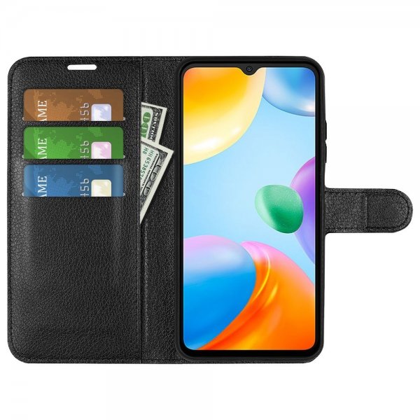 Xiaomi Redmi 10C Etui Litchi Svart