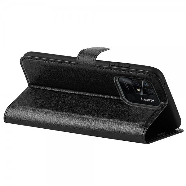 Xiaomi Redmi 10C Etui Litchi Svart