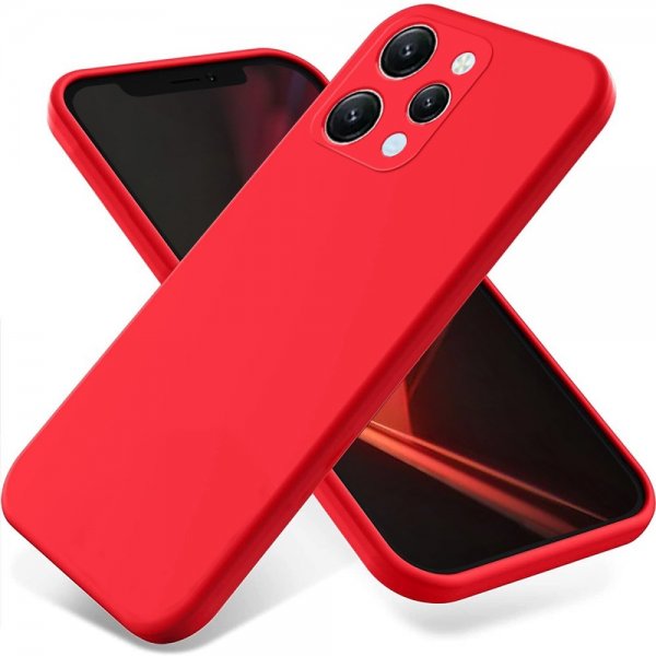 Xiaomi Redmi 12 Deksel med Stropp Silikon Rød