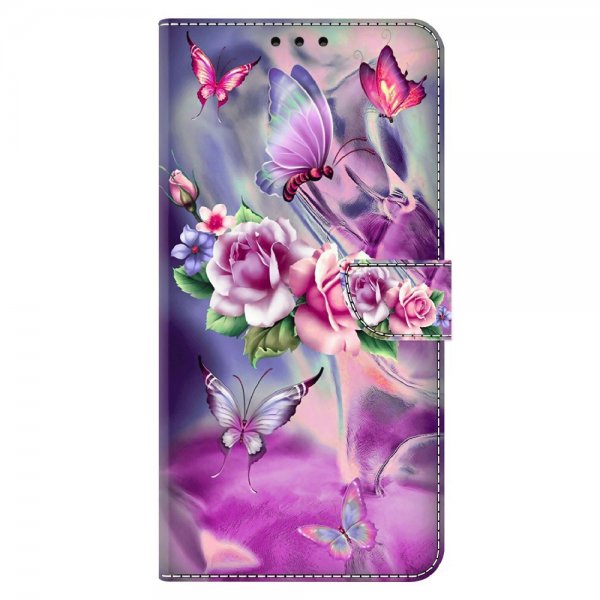Xiaomi Redmi 12C Etui Motiv Sommerfugler Og Blomster