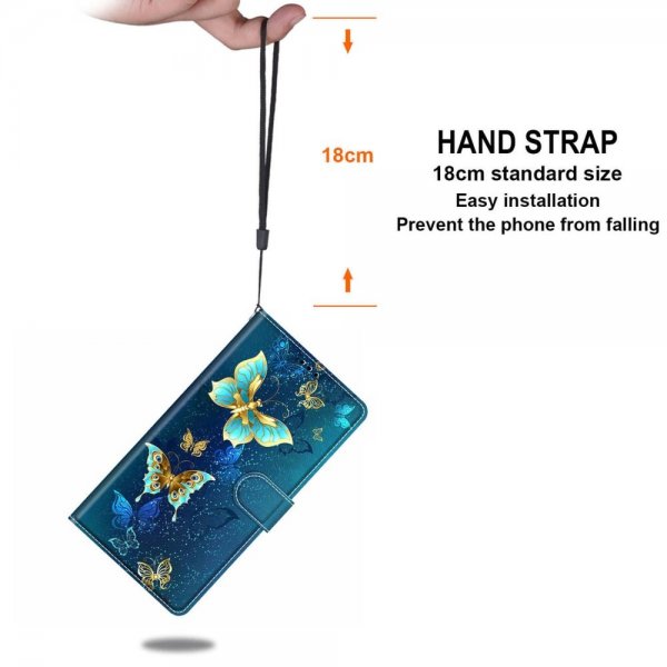 Xiaomi Redmi 12C Etui Motiv Glitter Sommerfugler