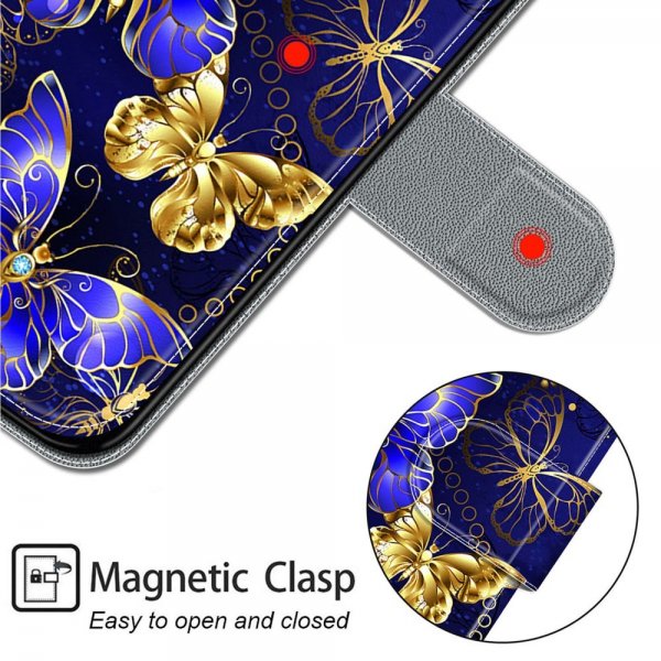 Xiaomi Redmi 12C Etui Motiv Gylden Sommerfugler