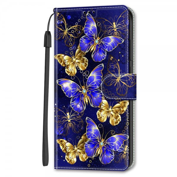 Xiaomi Redmi 12C Etui Motiv Gylden Sommerfugler