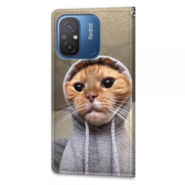 Xiaomi Redmi 12C Etui Motiv Katt i Genser