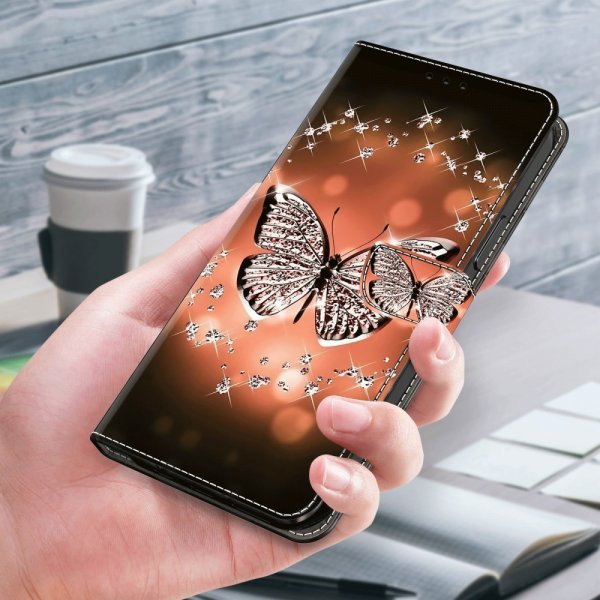 Xiaomi Redmi 12C Etui Motiv Krystall Sommerfugl