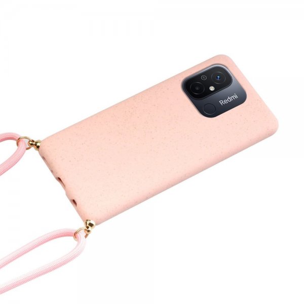 Xiaomi Redmi 12C Deksel Hvetestrå Stropp Rosa