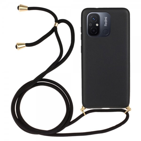 Xiaomi Redmi 12C Deksel Hvetestrå Stropp Svart
