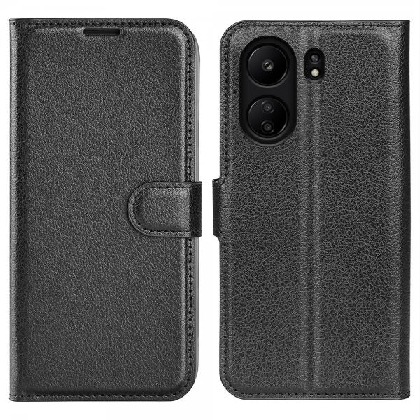 Xiaomi Redmi 13C Etui Litchi Svart