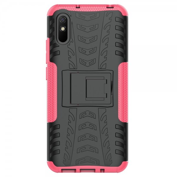 Xiaomi Redmi 9A Deksel Dekkmønster Stativfunksjon Magenta
