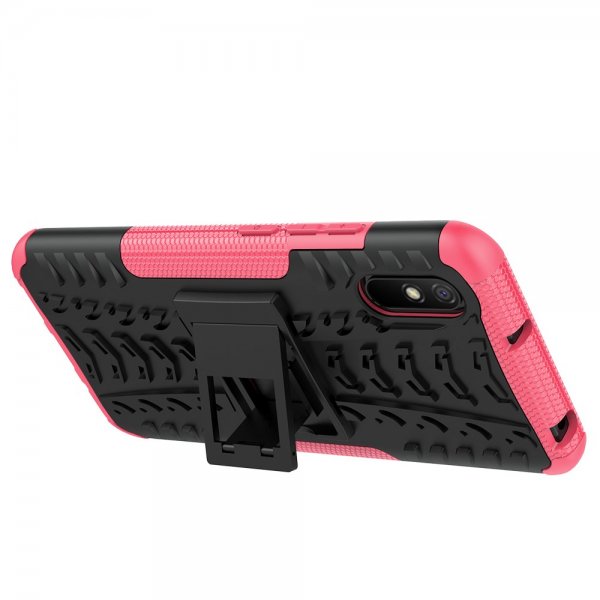 Xiaomi Redmi 9A Deksel Dekkmønster Stativfunksjon Magenta