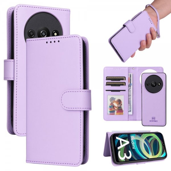 Betopnice Xiaomi Redmi A3 Etui Avtagbart Deksel 005 Lilla