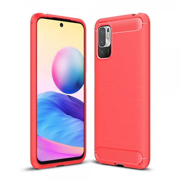 Xiaomi Redmi Note 10 5G Deksel Børstet Karbonfibertekstur Sin