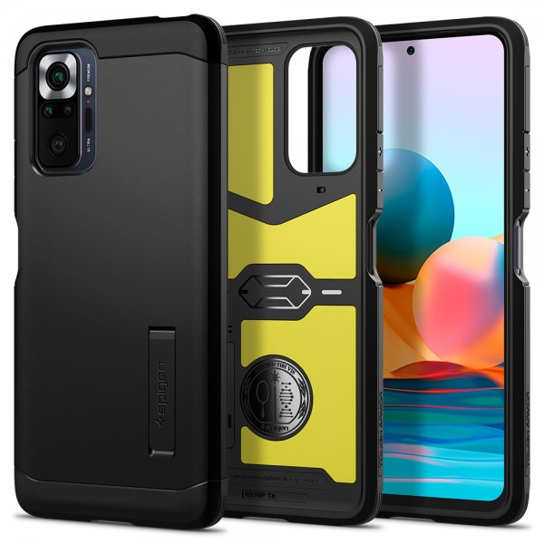 Spigen Xiaomi Redmi Note 10 Pro Deksel Tough Armor Svart