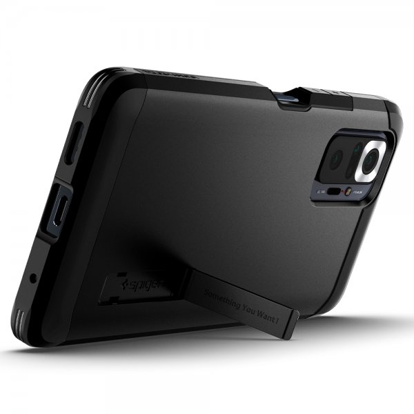 Spigen Xiaomi Redmi Note 10 Pro Deksel Tough Armor Svart