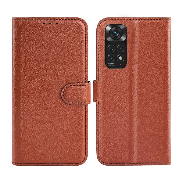 Xiaomi Redmi Note 11 Etui med Stativ Brun