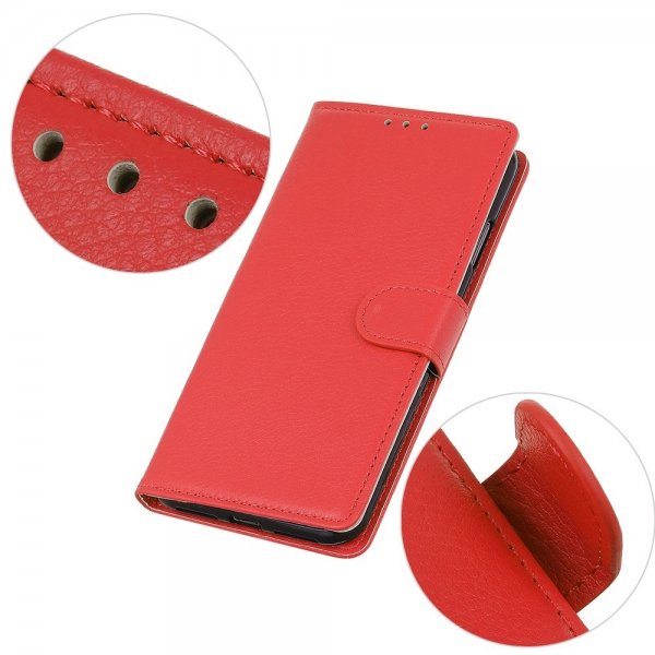 Xiaomi Redmi Note 13 4G Etui Litchi Rød
