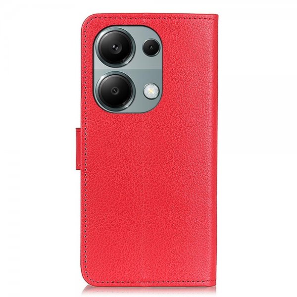 Xiaomi Redmi Note 13 4G Etui Litchi Rød