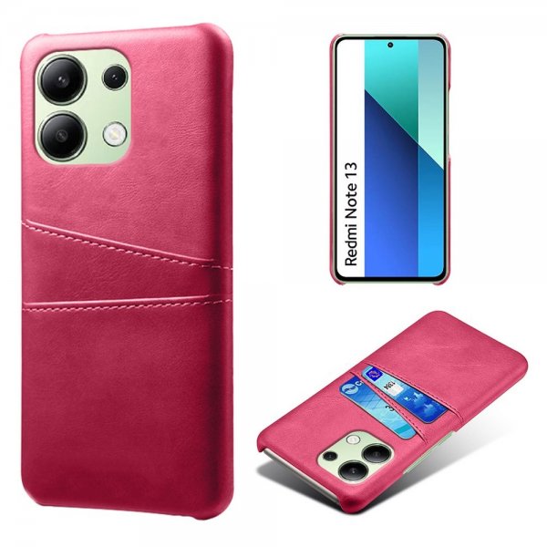 Xiaomi Redmi Note 13 4G Deksel med To Kortlommer Magenta