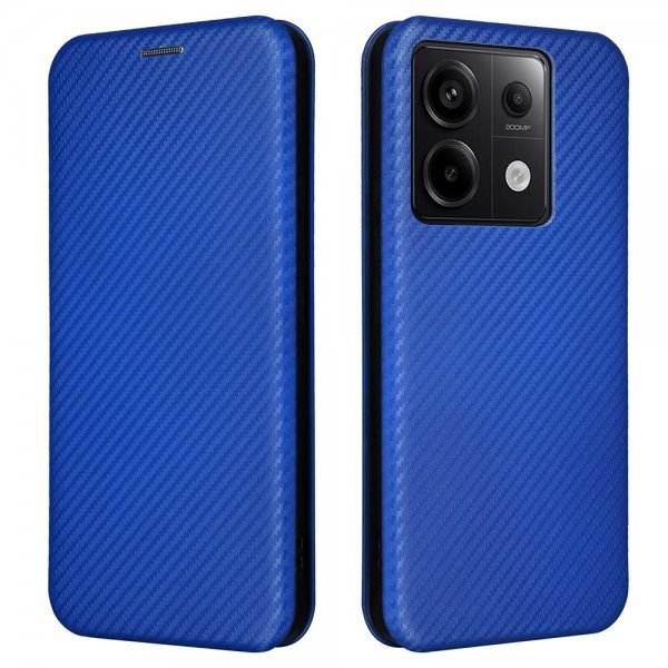 Xiaomi Redmi Note 13 5G Etui Karbonfibertekstur Blå