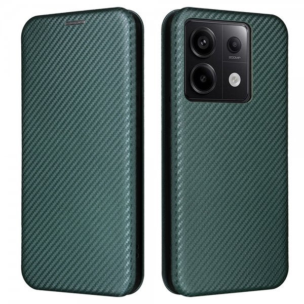 Xiaomi Redmi Note 13 5G Etui Karbonfibertekstur Grønn