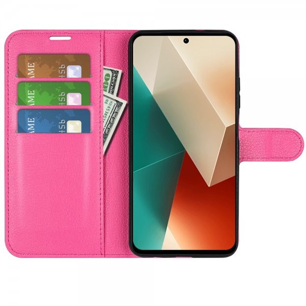 Xiaomi Redmi Note 13 5G Etui Litchi Magenta