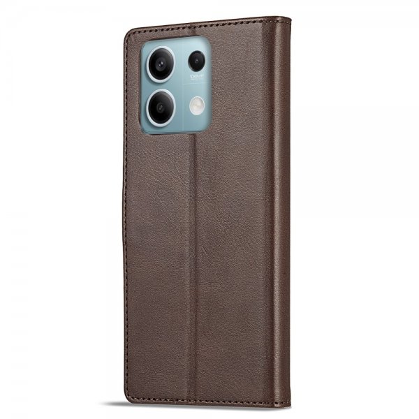 Lc.Imeeke Xiaomi Redmi Note 13 5G Etui med Kortlomme stativfunksjon Brun