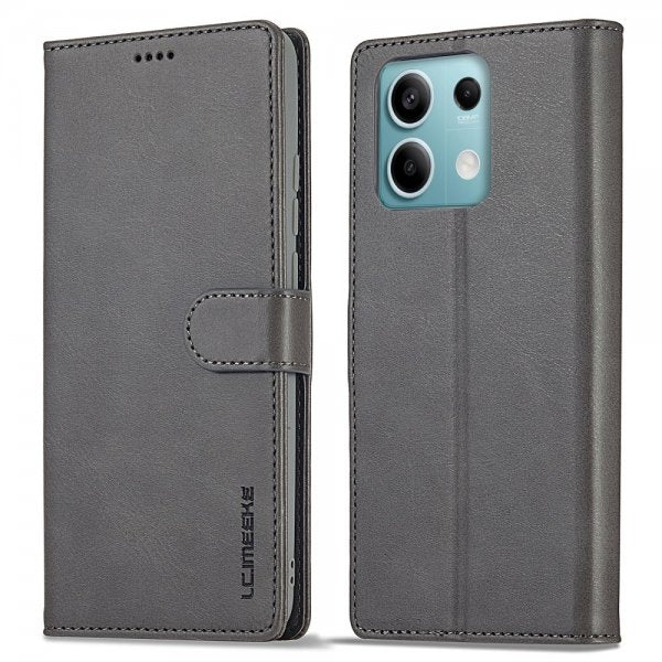 Lc.Imeeke Xiaomi Redmi Note 13 5G Etui med Kortlomme stativfunksjon Grå