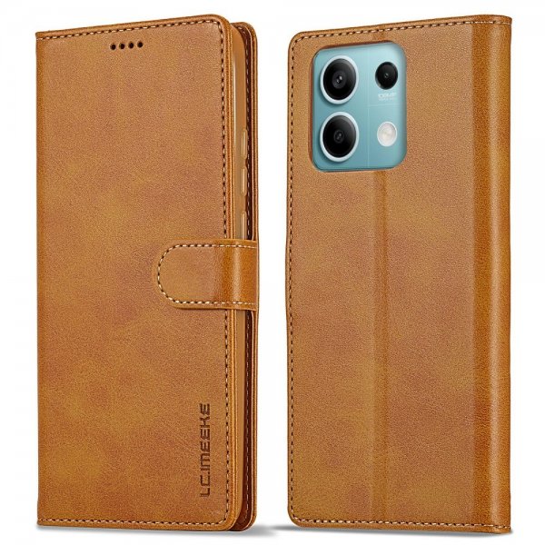Lc.Imeeke Xiaomi Redmi Note 13 5G Etui med Kortlomme stativfunksjon Gul