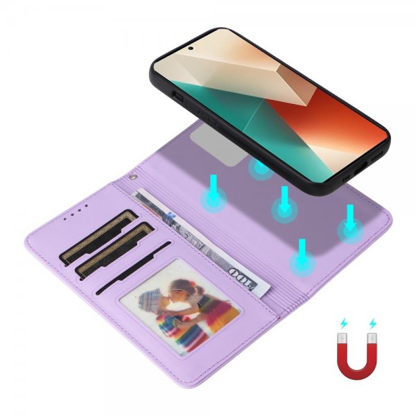 Betopnice Xiaomi Redmi Note 13 5G Etui Avtagbart Deksel 005 Lilla