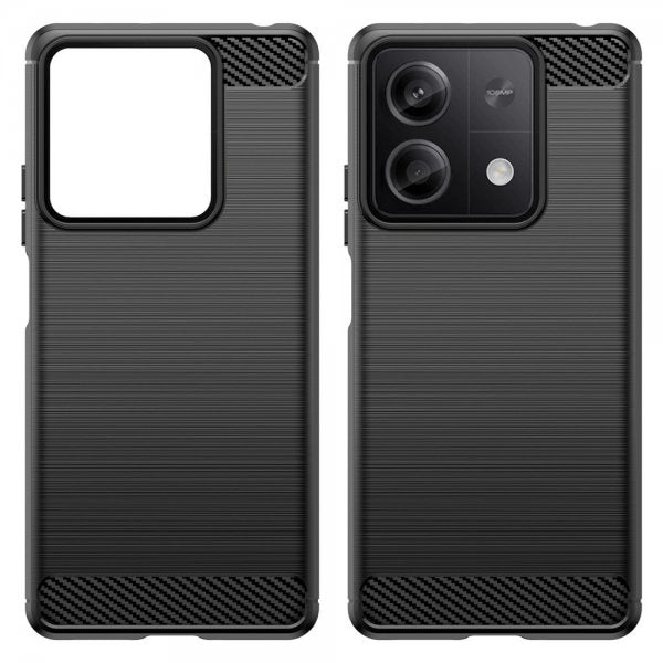 Xiaomi Redmi Note 13 5G Deksel Børstet Karbonfibertekstur Svart