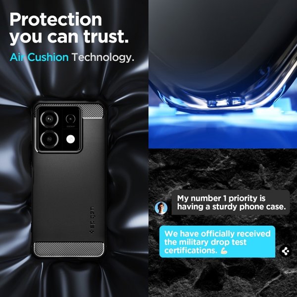 Spigen Xiaomi Redmi Note 13 Pro 5G Deksel Rugged Armor Matte Black