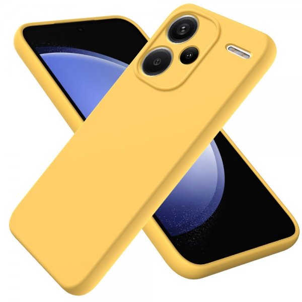 Xiaomi Redmi Note 13 Pro Plus 5G Deksel med Stropp Silikon Gul