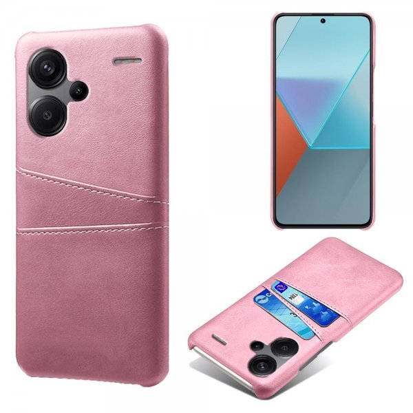 Xiaomi Redmi Note 13 Pro Plus 5G Deksel med To Kortlommer Rosegull