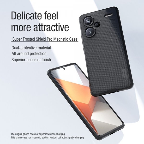 Nillkin Xiaomi Redmi Note 13 Pro Plus 5G Deksel Super Frosted Shield Pro MagSafe Svart