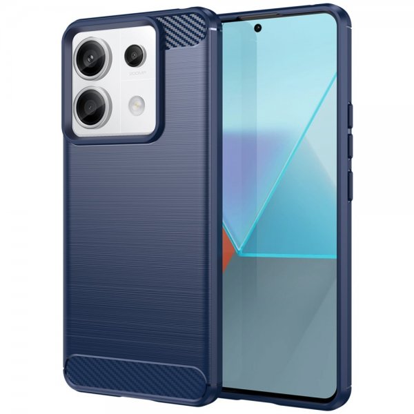 Xiaomi Redmi Note 13 Pro 5G Deksel Børstet Karbonfibertekstur Blå
