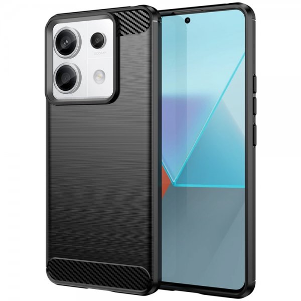 Xiaomi Redmi Note 13 Pro 5G Deksel Børstet Karbonfibertekstur Svart