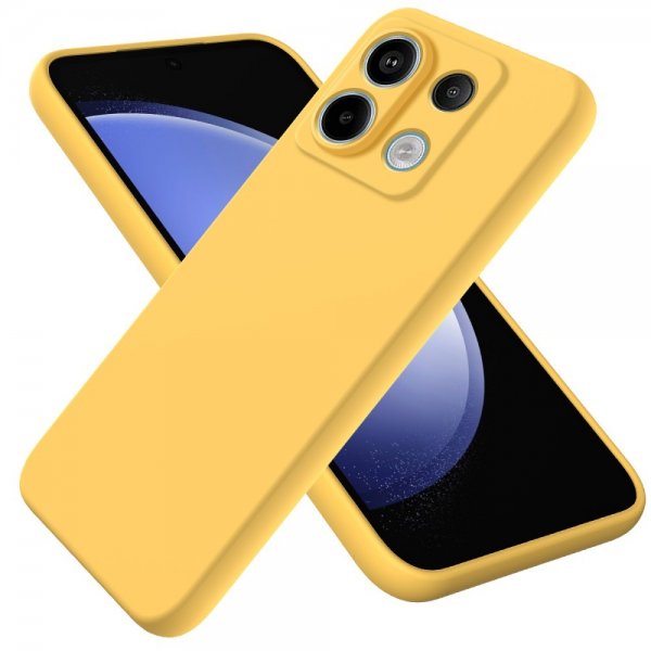 Xiaomi Redmi Note 13 Pro 5G Deksel med Stropp Silikon Gul