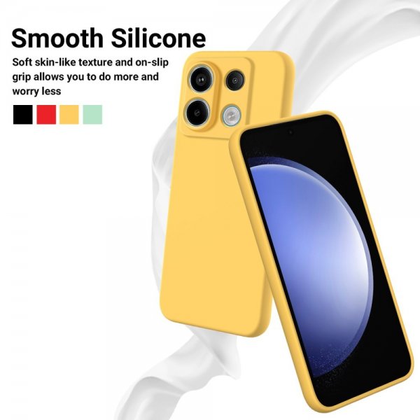 Xiaomi Redmi Note 13 Pro 5G Deksel med Stropp Silikon Gul