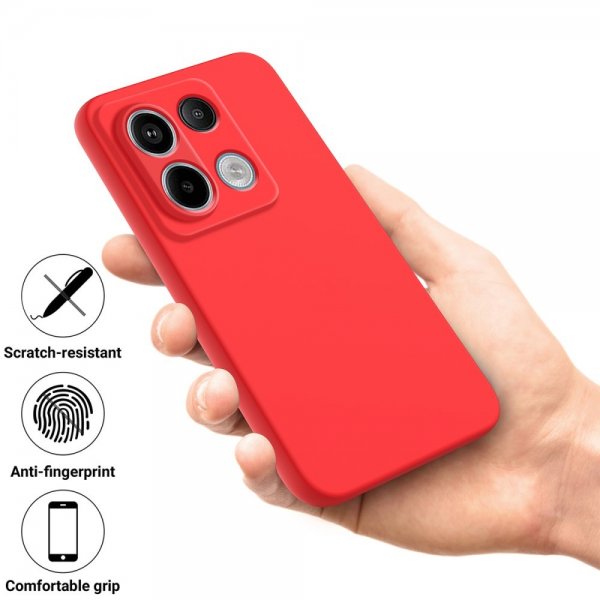 Xiaomi Redmi Note 13 Pro 5G Deksel med Stropp Silikon Rød