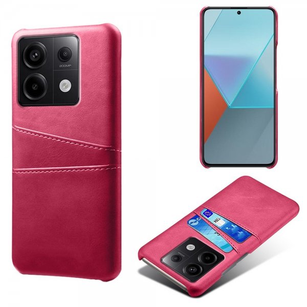 Xiaomi Redmi Note 13 Pro 5G Deksel med To Kortlommer Magenta